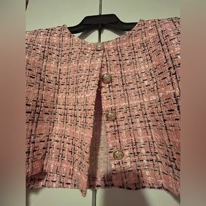 Pink Plaid Pleated Two Piece Skirt Set (Legally Blonde, Clueless, Barbie)